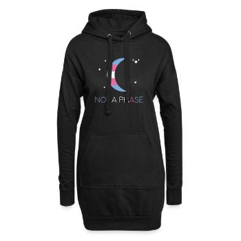 LGBTQ Pride Month - Keine Phase - Transgender - Hoodie-Kleid - Schwarz - Vorne