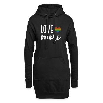 Mois de la fierté LGBT - Love More - Sweat-shirt à capuche long Femme - noir - Devant