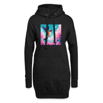Colibri - Sweat-shirt à capuche long Femme - noir - Devant