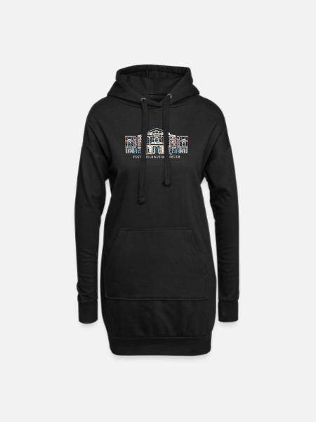 Kultiges Festspielhaus Bayreuth, Bayern - Hoodie-Kleid - Schwarz