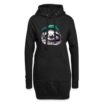 Paresse - Sweat-shirt à capuche long Femme - noir - Devant