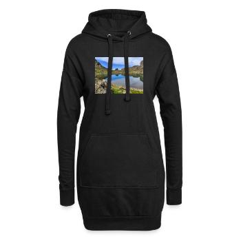 Lac Robert - Sweat-shirt à capuche long Femme - noir - Devant