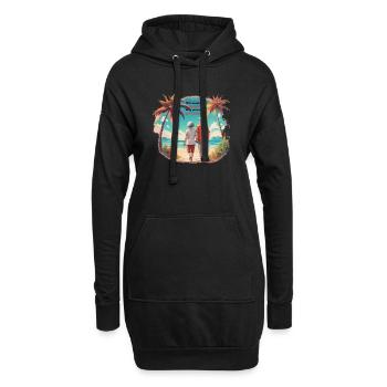 Nous sommes à la retraite - Sweat-shirt à capuche long Femme - noir - Devant