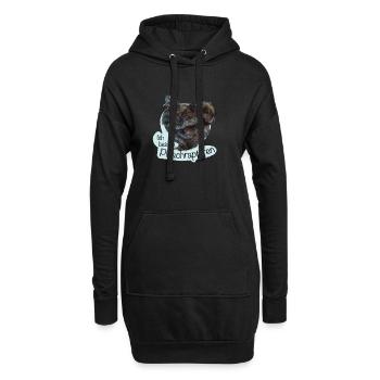 Les rapaces en peluche - Sweat-shirt à capuche long Femme - noir - Devant