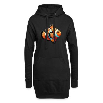 Clownfische - Hoodie-Kleid - Schwarz - Vorne