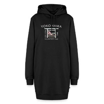 Yokohama, Japan, Schrein Iseyama Kotai Jingu Torii - Hoodie-Kleid - Schwarz - Vorne