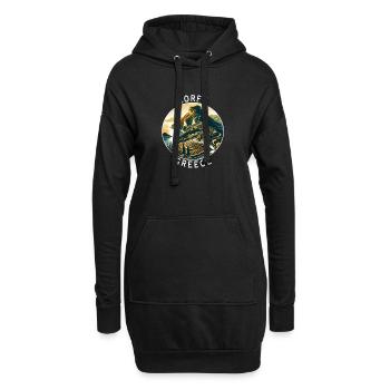 Korfu Griechenland Insel Design - Hoodie-Kleid - Schwarz - Vorne