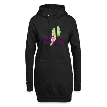 Eis coole lustige Sprüche Gemüse schlecken Eiskrem - Hoodie-Kleid - Schwarz - Vorne