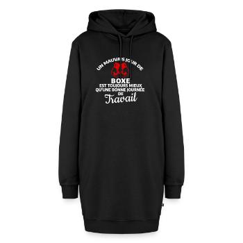 Citation Motivante pour Sportif de Combat - Sweat-shirt à capuche long Femme - noir - Devant
