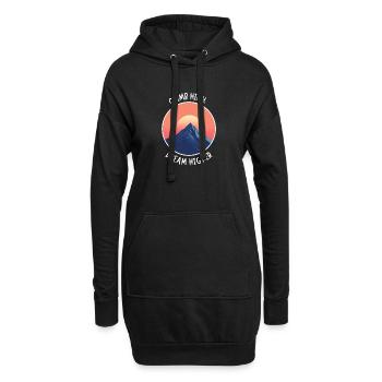 Wandern, Natur, Auszeit – Geschenk für Bergsteiger - Hoodie-Kleid - Schwarz - Vorne