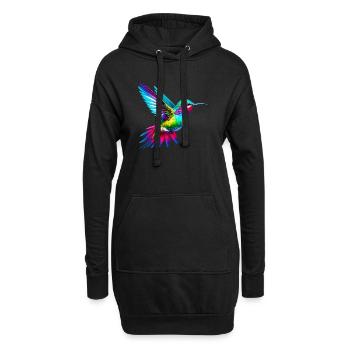 Colibri - Sweat-shirt à capuche long Femme - noir - Devant