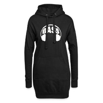BASSE - Sweat-shirt à capuche long Femme - noir - Devant