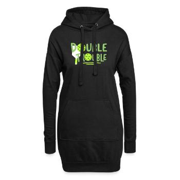 Pickleball-Spieler - Hoodie-Kleid - Schwarz - Vorne
