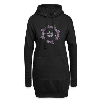 einatmen ausatmen Yoga Meditation Entspannung - Hoodie-Kleid - Schwarz - Vorne