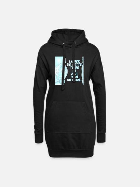 Das Meer dieses Landes will uns nicht mehr 2.0 - Hoodie-Kleid - Schwarz
