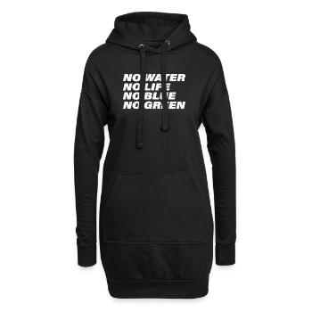 EAU - Sweat-shirt à capuche long Femme - noir - Devant