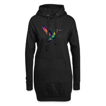 Colibri - Sweat-shirt à capuche long Femme - noir - Devant