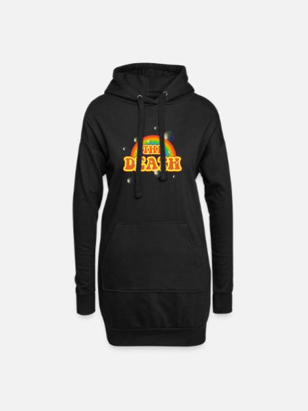 The Death Rainbow - Hoodie Dress - black