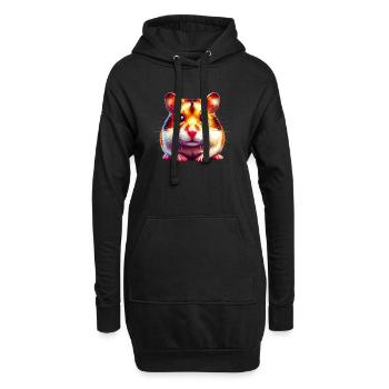 Hamster - Sweat-shirt à capuche long Femme - noir - Devant
