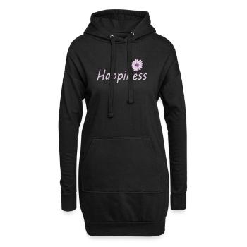 Bonheur - Sweat-shirt à capuche long Femme - noir - Devant