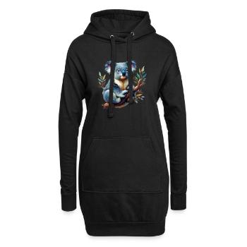 Koala - Hoodie Dress - black - Front