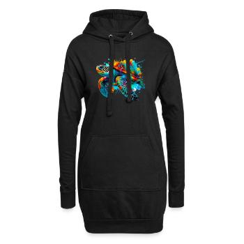 Tortue - Sweat-shirt à capuche long Femme - noir - Devant