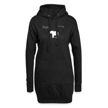 Éléphant - Sweat-shirt à capuche long Femme - noir - Devant
