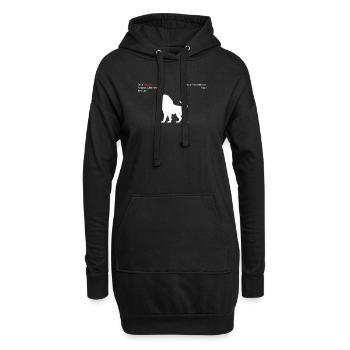 Löwe - Hoodie-Kleid - Schwarz - Vorne