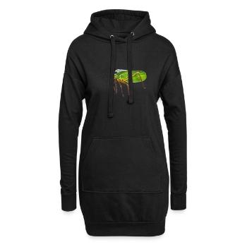 my Giant Hooded Katydid. nature pic, no graphics - Hoodie-Kleid - Schwarz - Vorne