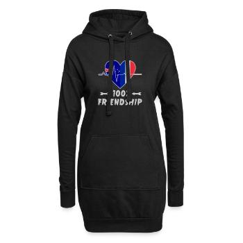 L'Australie et la France : une amitié à 100 % - Sweat-shirt à capuche long Femme - noir - Devant