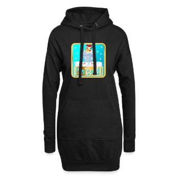 MIR IST KALT - WINTER HUHN GEFLÜGEL - Hoodie-Kleid - Schwarz - Vorne