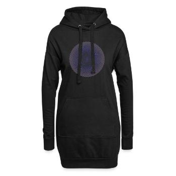 Lotus de la vie - Sweat-shirt à capuche long Femme - noir - Devant