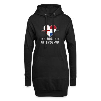L'Angleterre et les Pays-Bas : amitié à 100 % - Sweat-shirt à capuche long Femme - noir - Devant