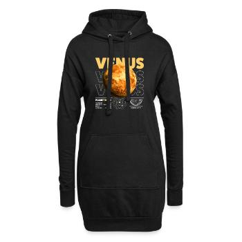 Venus details - Hoodie-Kleid - Schwarz - Vorne