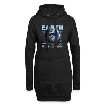 Earth details - Hoodie-Kleid - Schwarz - Vorne
