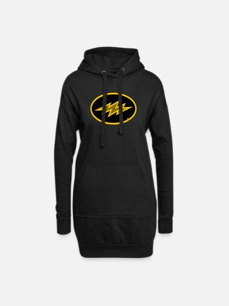 bolt - Hoodie Dress - black