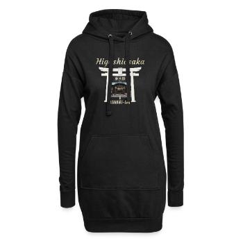 Higashiosaka, Osaka, Japon, Dessin Ishikiri-san - Sweat-shirt à capuche long Femme - noir - Devant