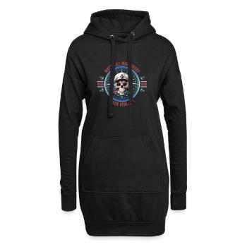 Watt will mann mehr - Meer verliebt - Hoodie-Kleid - Schwarz - Vorne