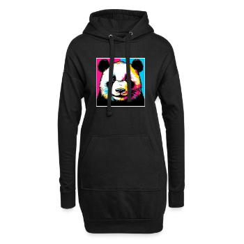 Panda - Hoodie-Kleid - Schwarz - Vorne