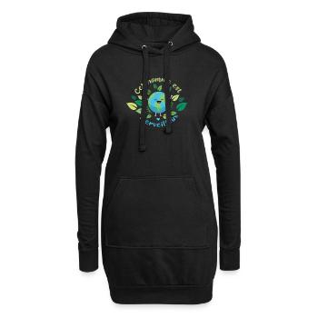 Dieser Mann ist wunderbar - Hoodie-Kleid - Schwarz - Vorne