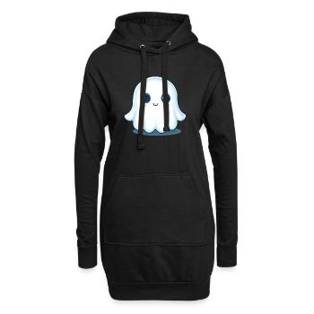 Niedlicher Geist - Hoodie-Kleid - Schwarz - Vorne