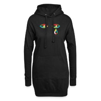 Your ignorance makes me cry - Hoodie-Kleid - Schwarz - Vorne