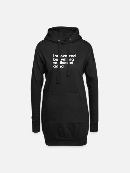 ADHS ADHS ADHS ADHS - Hoodie-Kleid - Schwarz