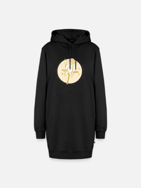 In Erinnerung - Hoodie-Kleid - Schwarz
