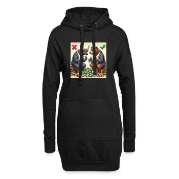 Bull and Bear - Hoodie-Kleid - Schwarz - Vorne