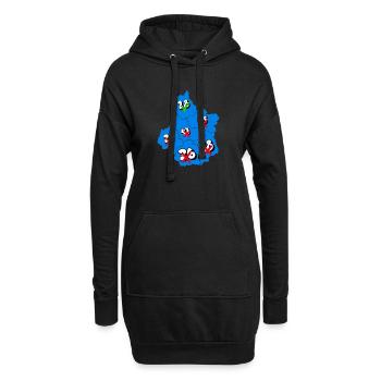 Région centre - Sweat-shirt à capuche long Femme - noir - Devant