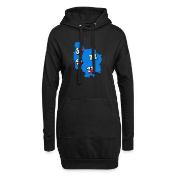 Région Bourgogne - Sweat-shirt à capuche long Femme - noir - Devant