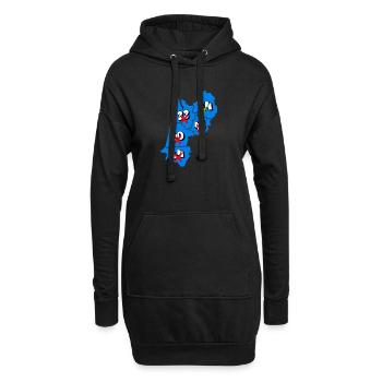 Région Aquitaine - Sweat-shirt à capuche long Femme - noir - Devant
