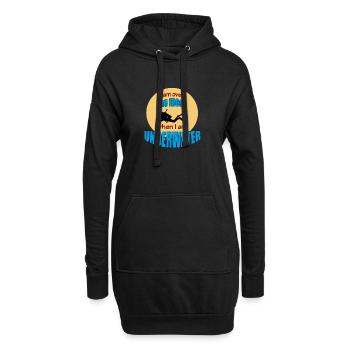 PLONGÉE - Sweat-shirt à capuche long Femme - noir - Devant