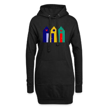 Jahrestag. Jubiläumsdekade. Humor. komisch - Hoodie-Kleid - Schwarz - Vorne